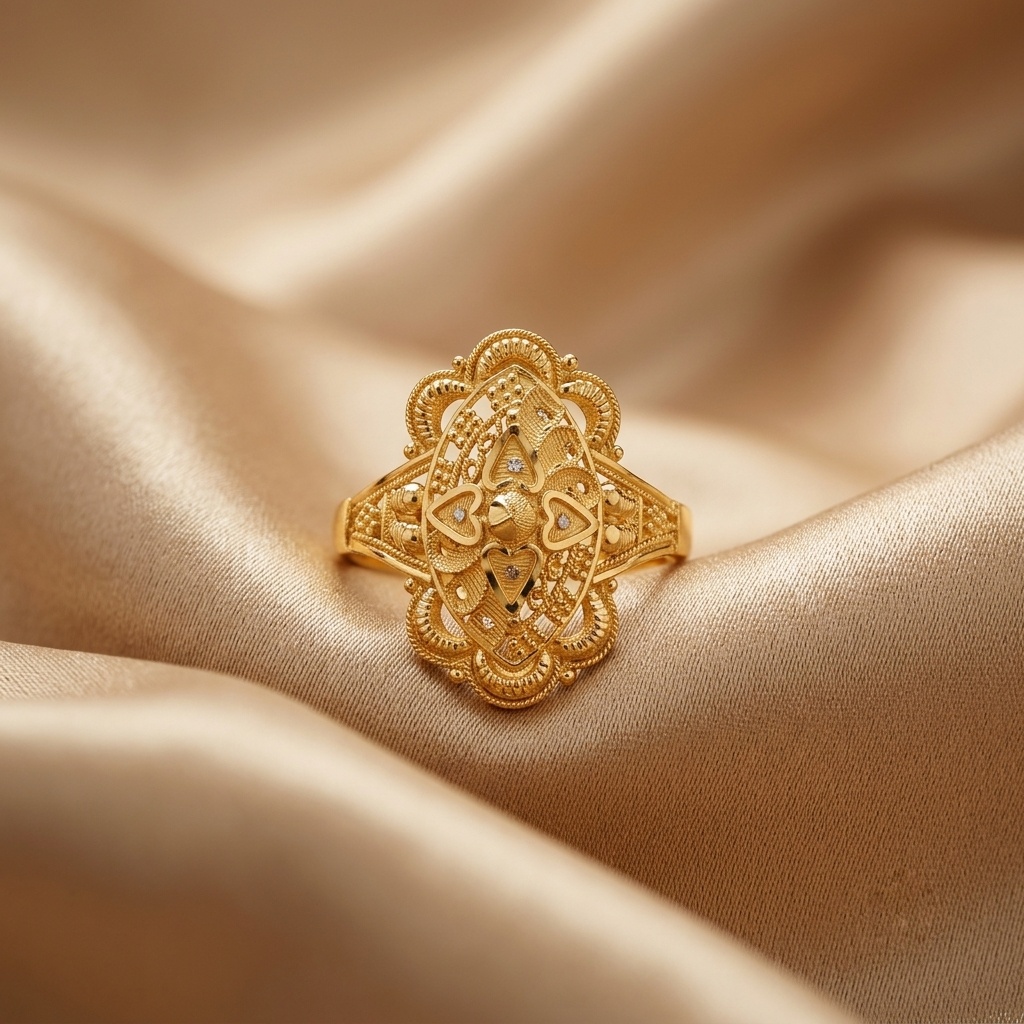 Marquise Filigree Ring