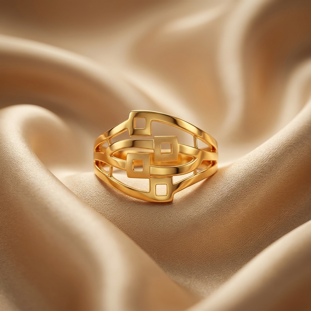 Geometric Openwork Ring