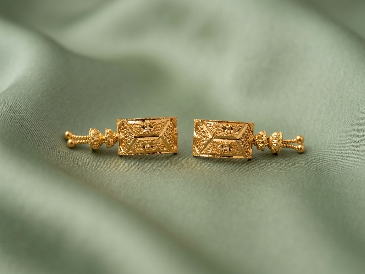 Etched Rectangle Earrings