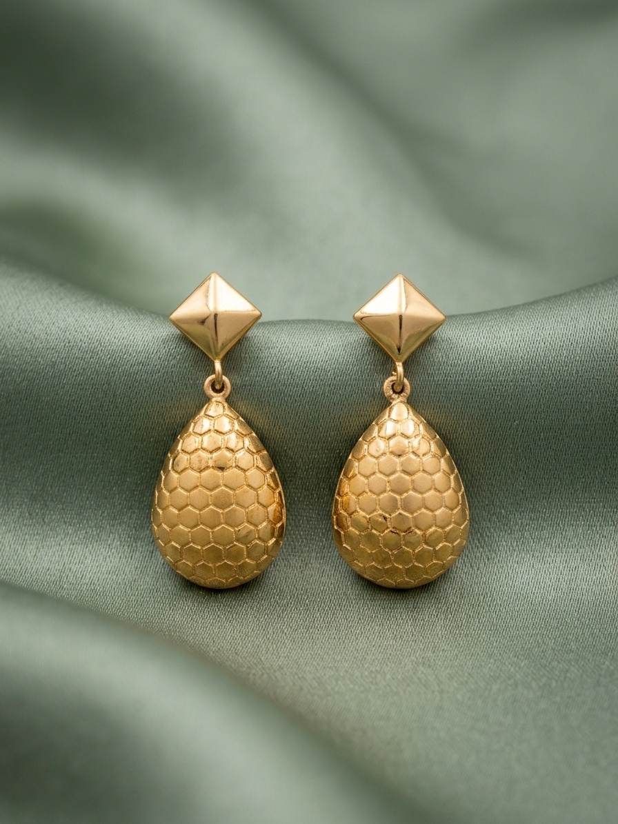 Honeycomb Teardrop Earrings