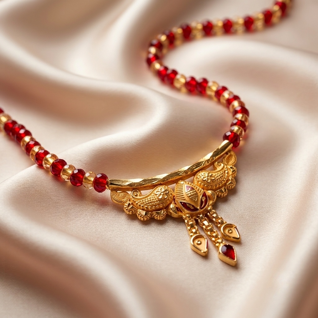 Ruby Bead Necklace